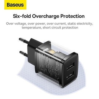 Củ sạc nhanh BASEUS Compact 10.5W hai cổng USB tiện lợi đa năng