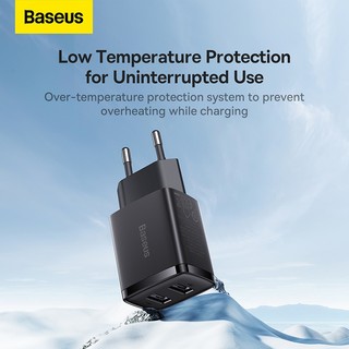 Củ sạc nhanh BASEUS Compact 10.5W hai cổng USB tiện lợi đa năng