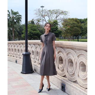 Ceci Cela - Đầm nơ cổ dáng dài Calisa