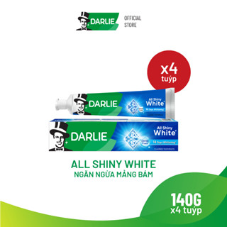 Bộ 4 Kem Đánh Răng Darlie All Shiny White Whitening Ngừa Mảng Bám và Trắng Răng 140g