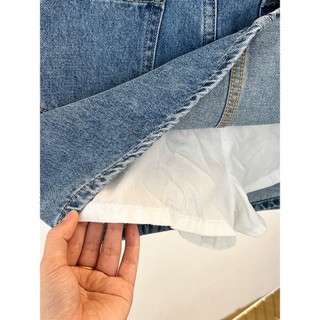 Váy quần denim vạt đắp AfterBefore