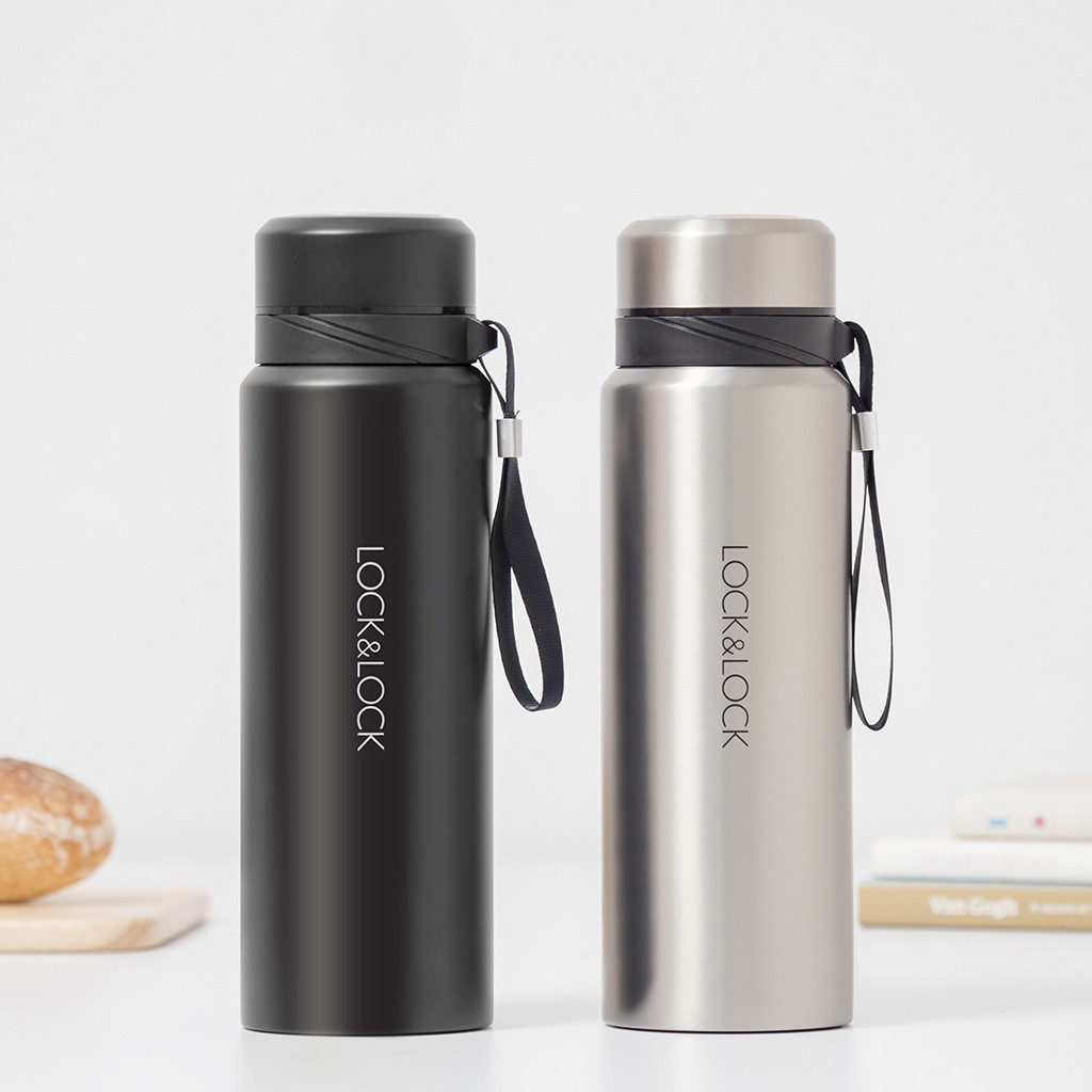 Bình giữ nhiệt LocknLock 800ml LHC6180BLK màu Đen, Hàng chính hãng, lưới lọc trà, dây treo- JoyMall | BigBuy360 - bigbuy360.vn