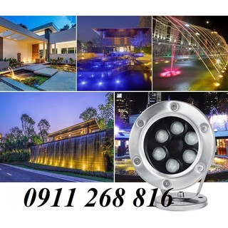 Đèn LED âm nước 6w chiếu pha chiếu sáng bể cá, hồ bơi, đài phun nước tiểu cảnh sân vườn công viên quảng trường