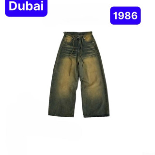 QUẦN BAGGY JEANS ỐNG RỘNG LOE THẮT LƯNG FORM TO UNISEX NAM NỮ PHONG CÁCH HOT TREND - DUBAI FASHION