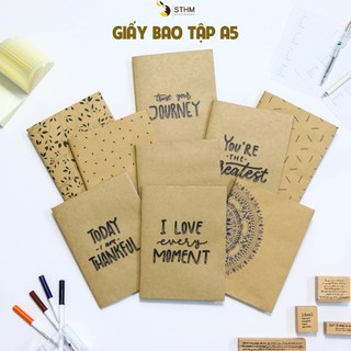 Giấy bao tập - Basic - Giấy kraft cao cấp - STHM stationery - KHÔNG dành cho tập B5 học sinh miền Bắc và tập sinh viên