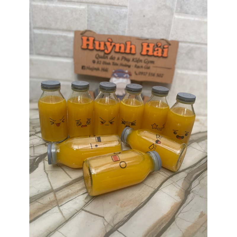 CHAI THỦY TINH 250ml & 100ml DÙNG ĐỰNG NƯỚC ÉP NUỚC TRÁI CÂY SỮA CHUA UỐNG AN TOÀN SỨC KHỎE