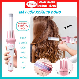 Máy uốn tóc tự động, máy làm tóc xoăn nhanh, máy uốn tóc mini xoay 360 độ, dụng cụ làm quăn dễ dàng tại nhà-elamo