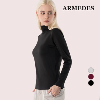 Áo Thun Tay Dài Thể Thao Nữ Body Giữ Nhiệt Cổ Lọ Thấp Co Giản 4 Chiều Chính Hãng ARMEDES Hàn Quốc AR 42