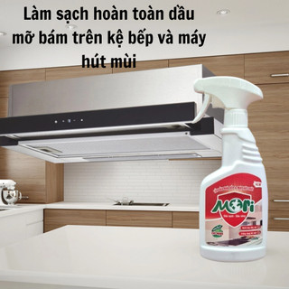 Tẩy dầu mỡ bếp và tẩy dầu mỡ máy hút mùi MORI, tẩy dầu mỡ siêu sạch, chai 500ml