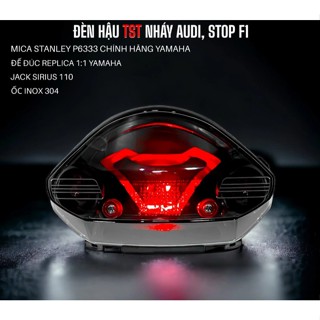 Đèn hậu gắn xe Sirius 110 - Sirius 50 TST hiệu ứng Audi, Stop F1