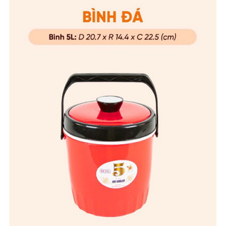 Thùng đá nhựa tròn giữ nhiệt hưng thuận lợi 2l 3l 5l, cao cấp