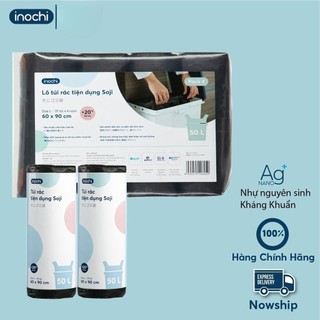 Túi Rác Có Quai Inochi Soji – Combo 4 Cuộn Tiện Lợi – Tự Hủy Ag+ Kháng Khuẩn Siêu Dai An Toàn 