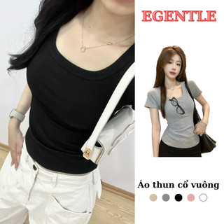 Áo thun cổ vuông tay ngắn ôm body dễ phối đồ egentlehanoi