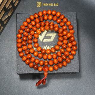 Vòng gỗ Huyết Long thấu quang 108 hạt 6/8mm - Chuỗi tràng đeo tay cho Nam và Nữ | Thiên Mộc Bảo