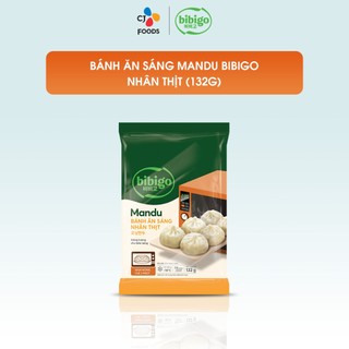 [HCM] Bánh xếp Mandu Bibigo ăn sáng nhân thịt 132g [Quay vi sóng 2 phút]