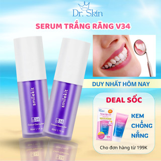 Serum trắng răng V34 SMILEKIT, Tinh chất trắng răng giúp trắng răng tự nhiên, an toàn, không ê buốt 30ml - Cocoon