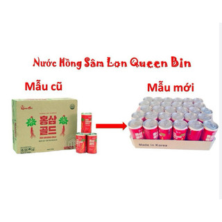 Nước hồng sâm queen bin hàn quốc dạng lon chính hãng 30 lon x 175ml