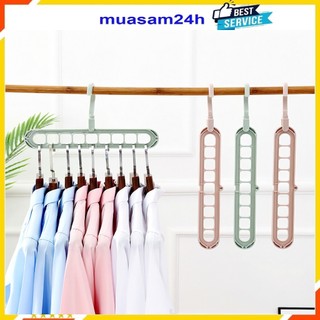 Móc Treo Quần Áo 9 Lỗ, Móc Treo Đa Năng Tiện Dụng Tiết Kiệm Không Gian Và Làm Đẹp Tủ Quần Áo Của Bạn