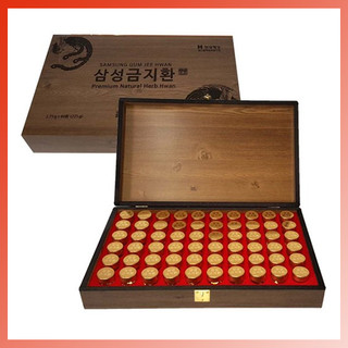 Viên an cung ngưu hoàng hoàn bổ não hộp gỗ 60 viên Hàn Quốc