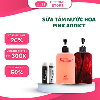 Sữa tắm nước hoa PiNK ADDICT 420ML DIY tự pha Hương thơm quyến rũ và bí ẩn Lưu hương lâu dưỡng ẩm sáng da mờ thâm ST02