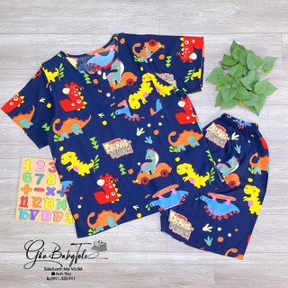 (Size 13: 35-40kg) Đồ bộ tole/lanh bé quần đùi áo tay ngắn bé trai Gaubabytole, vải loại 1, thấm hút mồ hôi tốt cho bé