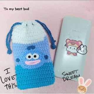  Túi đựng máy tính casio bằng len bỏ túi đi học hình cá hề dây rút 