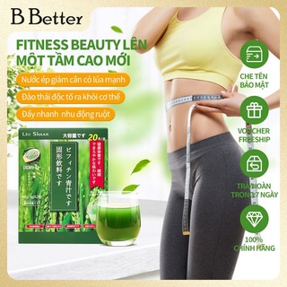 Trà giảm cân cấp tốc từ lúa mạch & cỏ lúa mì detox giảm mỡ định hình eo kiểm soát cân nặng 20Gói/Hộp