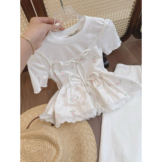 Set 3 món áo 2d + chân váy kaki 🎀