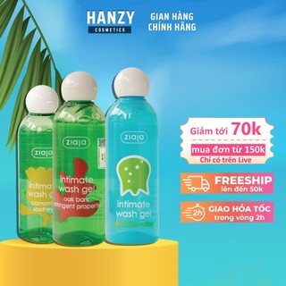 Dung dịch vệ sinh phụ nữ Ziaja Intimate giúp se khít, dưỡng ẩm, khử mùi 200ml Hanzy Cosmetics