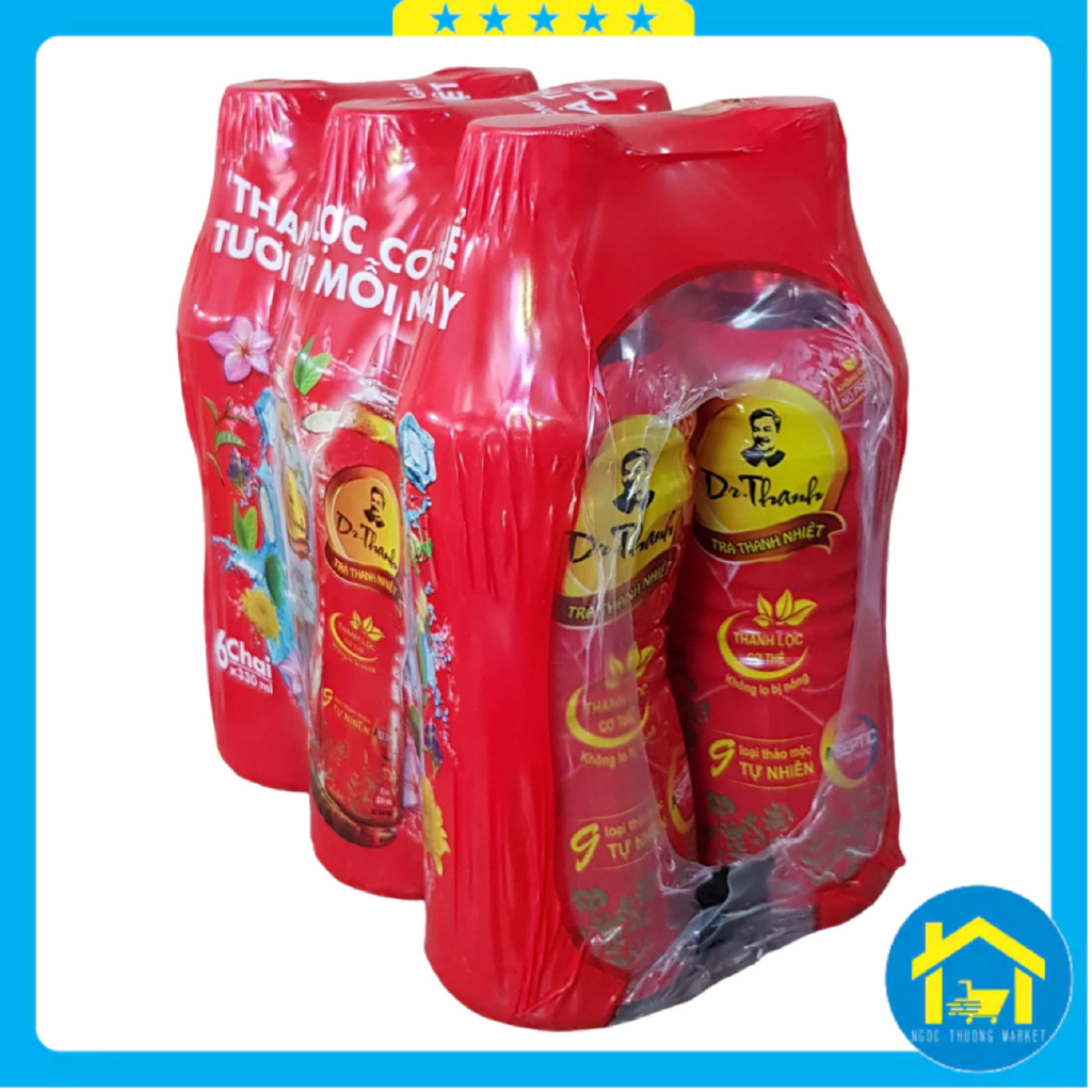Lốc 6 chai -  Trà thanh nhiệt Dr Thanh chai 330ml