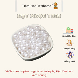 [Có Lỗ ] Hạt Ngọc Trai Nhân Tạo Trắng Tinh , Kem Size 5-8-10 Handmade DIY YIYIHOME