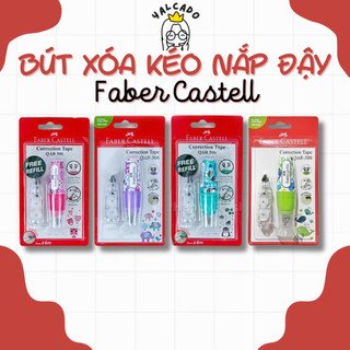 Bút Xóa Kéo Nắp Đậy Faber-Castell + Kèm Ruột Refill [yalcado.station]