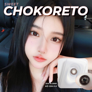 [SILICONE 24H] Kính giãn tròng to màu nâu Chokoreto Dia 14.5mm - Silicone đeo 24h/ngày
