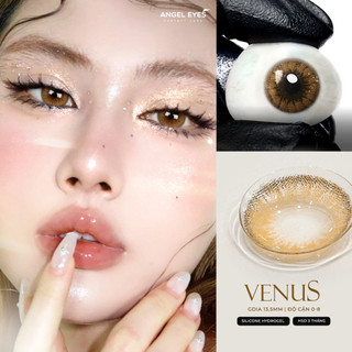 [SILICONE 24H] Lens nâu tây Venus Brown (Cận 0-8) - Kính áp tròng giãn vừa, Silicone đeo 24h, HSD 6m