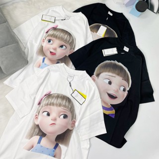Áo thun AVLD hình in bé siêu cute, thời trang nam nữ form rộng full tag và túi zip