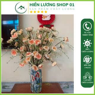  Hoa Lụa Phủ Xốp .Hoa Trà Gạo Cổ Cao Cấp trang trí Deco 