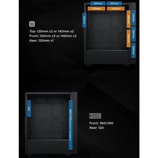 Vỏ Case XIGMATEK SKY II 3F BLACK (VERSION2 - SẴN 3 FAN LED)
