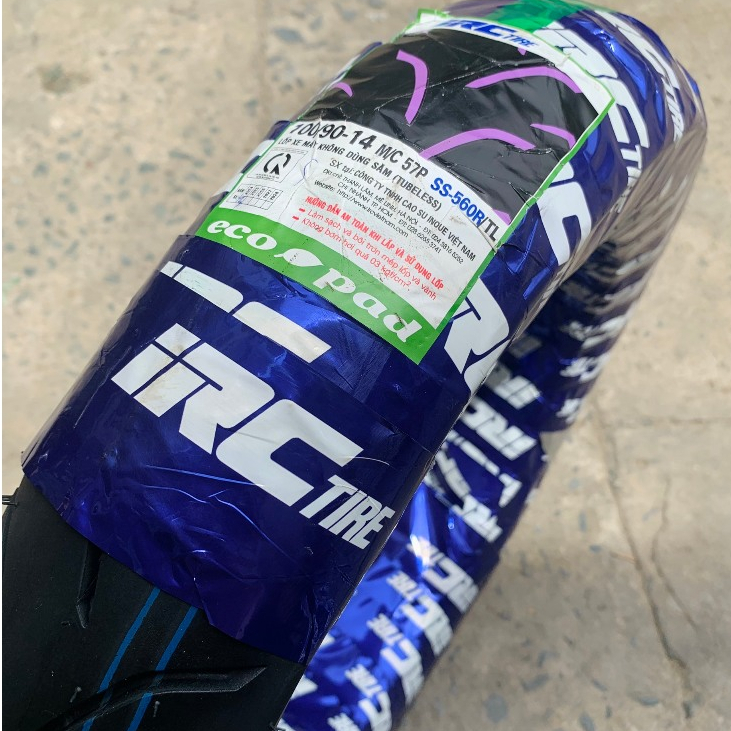 (SS-560R 100/90-14) Vỏ IRC mã SS-560R 100/90-14 M/C 57P Air Blade, Click, Vario, PCX, SH Mode - Made