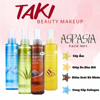 Xịt Khoáng Aspasia Moist Up Face Mist 150ml- Collagen- Gold Dearl- Nham Đam- Ốc Sên