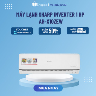 Máy lạnh sharp inverter 1 hp ah-x10zew - bảo hành 24 tháng - giao lắp nội thành hn-hcm