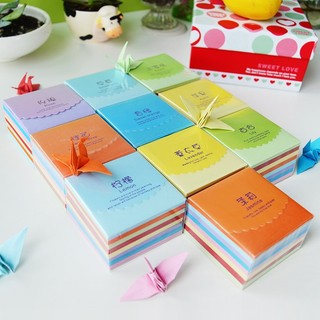 Giấy gấp hạc 6.5x6.5 cm 320 tờ 8 màu - giấy gấp origami mei jin paper