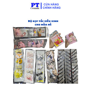 Sét 5 nơ kẹp tóc siêu xinh dành cho bé và các bạn nữ thời trang xu hướng