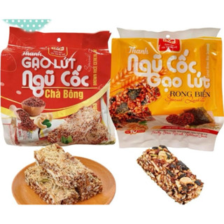  Thanh gạo lứt ngũ cốc Hoàng Gia vị rong biển  vị chà bông túi 180g 