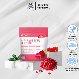 Kẹo dẻo vị lựu Dưỡng da sáng mịn- Boto Collagen Gummy