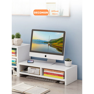 Kệ máy tính để bàn kèm kệ sách DECOMAN làm từ gỗ MDF cao cấp phủ Melamine giúp bạn làm việc thoải mái và dễ chịu - H11