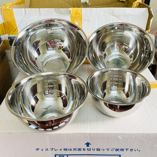 Thau thực phẩm inox 304 sâu lòng,chia vạch hàng xuất Nhật Bản sáng bóng, không hoen gỉ 15cm - 24cm, chịu nhiệt 200 độ C