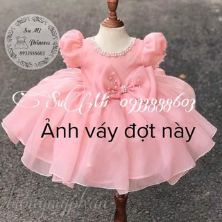 [ HÀNG THIẾT KẾ ] Đầm công chúa nơ eo phồng xòe cho bé (Tặng cài) - Đợt may này là hình cuối