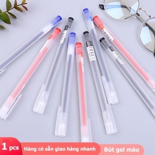 Bút gel, bút bi, bút viết, 1 bộ, ngòi 0.5mm, viết êm, viết rõ, 3 màu: xanh, đỏ, đen