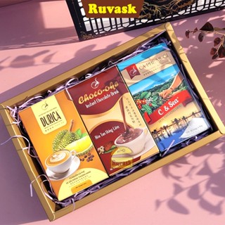 Cà Phê Muối C&Sea, Cafe Sầu Riêng Hộp 10 Gói x 20G - Cà Phê Sầu Riêng DURICA, Cafe Muối Chuẩn Vị Huế - Coffee Ruvask