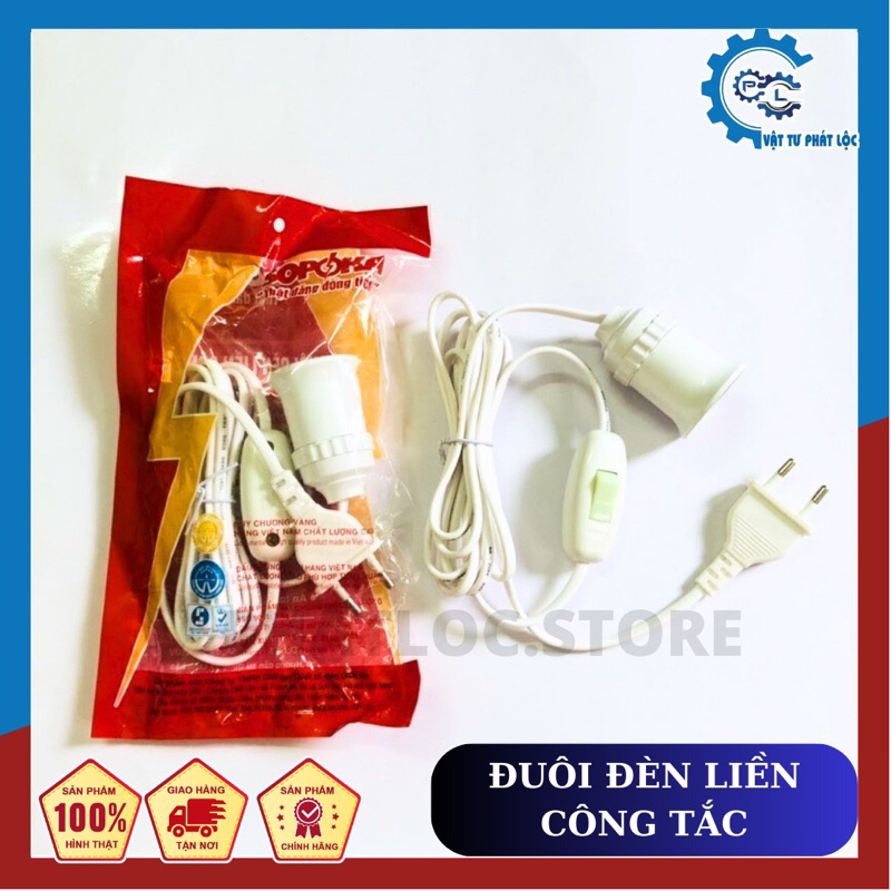 Phích cắm đuôi đèn liền công tắc SOPOKA